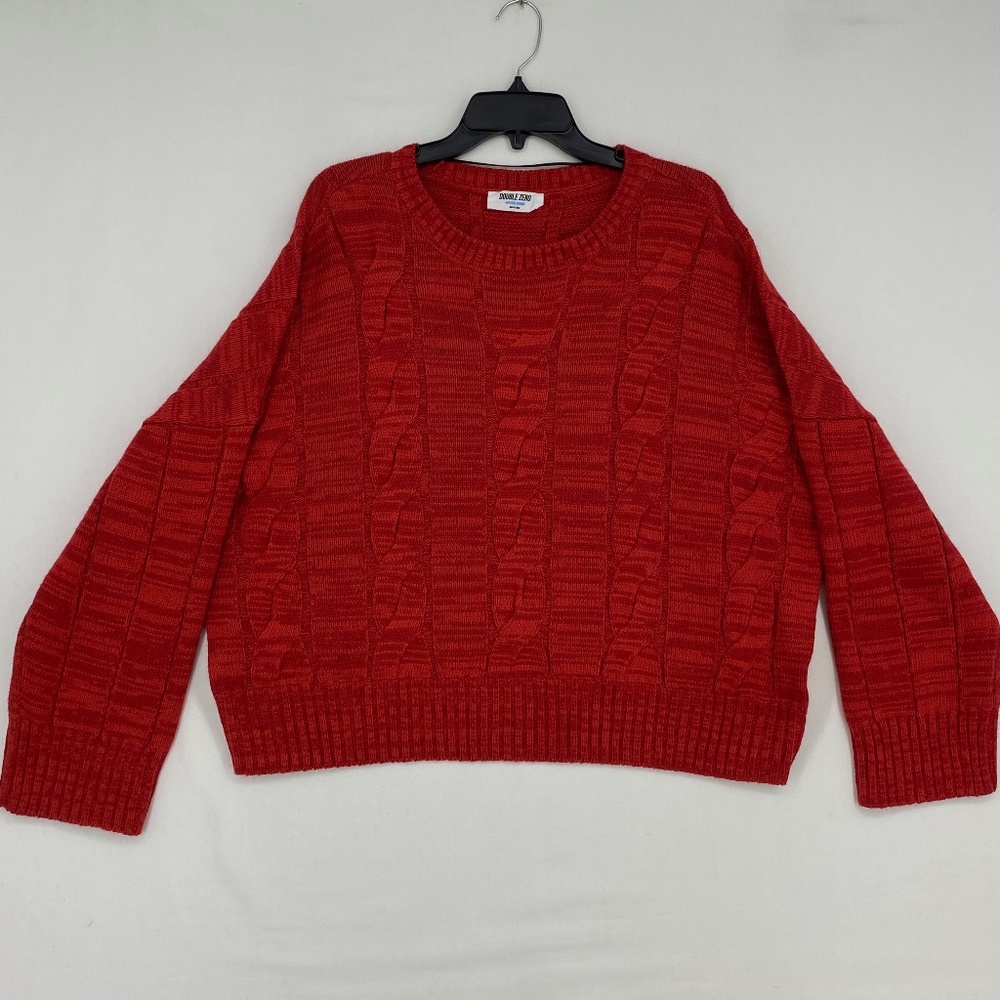 Double Zero Oversized Sweater Drop Shoulder Coral